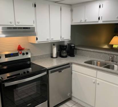 Updated kitchen with new appliances and Keurig