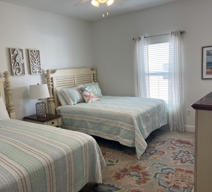 New mattress in double queen guest room