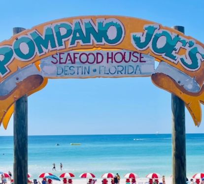 Directly across the street from Pompano Joe's!