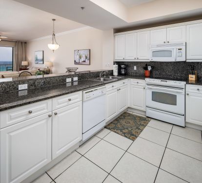 The view from our well stocked kitchen is a cook's dream!