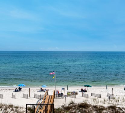 Blue green, clear waters.....and powder white sands