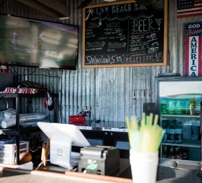 Snack bar offered on pavilion which is a true one of a kind amenity