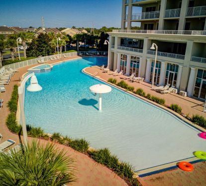 One of two lagoon style pools