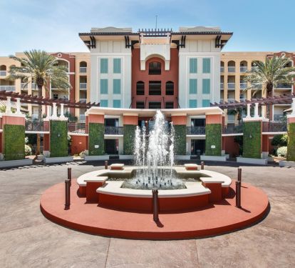 The grand entrance of The Azure. Mediterranean style sets Azure apart.