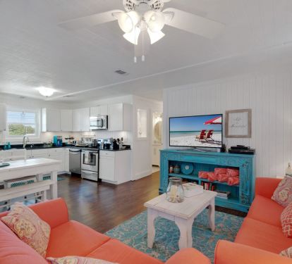 Spacious Family Room with Samsung Smart TV