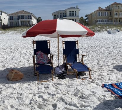 Beach set up on private area of Crystal Beach can be awaiting you from Mar-Oct