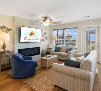 Living room with gulf views