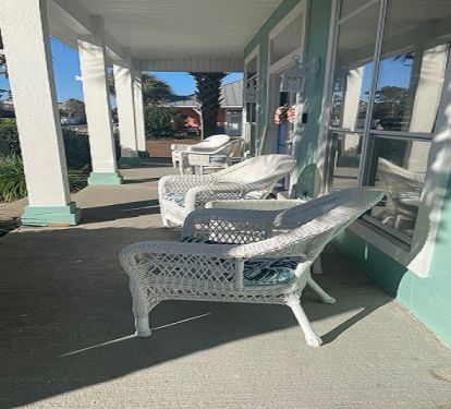 Relax on the porch with your morning coffee!