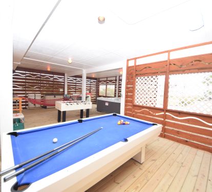 pool table, foosball table