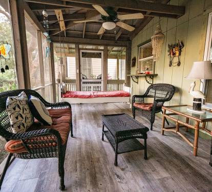 Screened in back porch