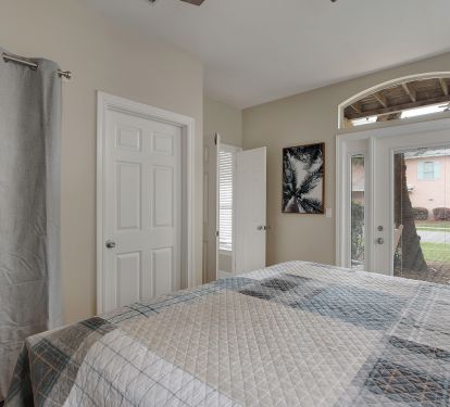 1st Floor King Bedroom with en suite bathroom, private porch and walk-in closet