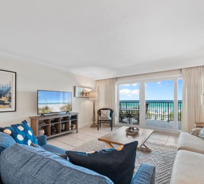 Plenty of comfortable seating with gorgeous beach views.