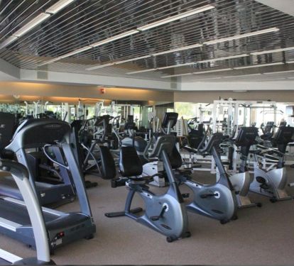 Fitness Center with Dry Sauna &amp; Steam Room. Full Service Spa on Property