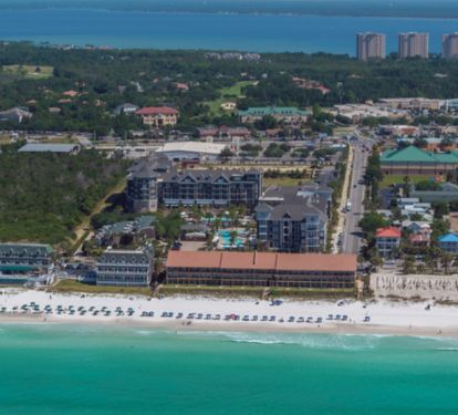 Aerial view of the resort