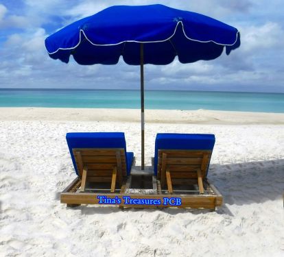 Beach service ($260 weekly value free to our renters) 2 padded chairs &amp; umbrella