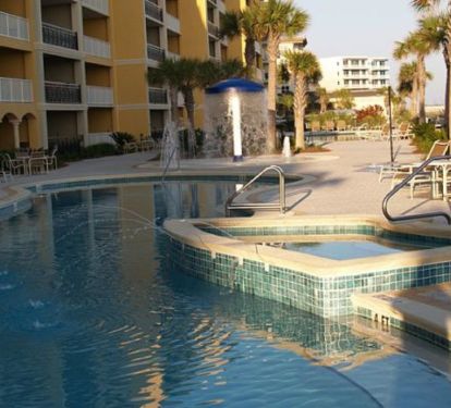 One of 2 pools with hot tubs at The Azure