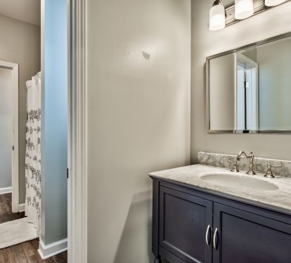 Shared Jack and Jill Bathroom with walk-in shower