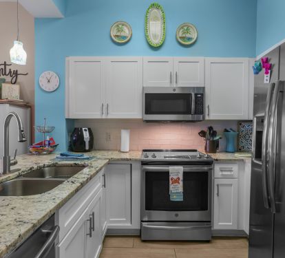 Pantry located next to kitchen bar