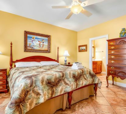 Master Bedroom with King Bed and Bath