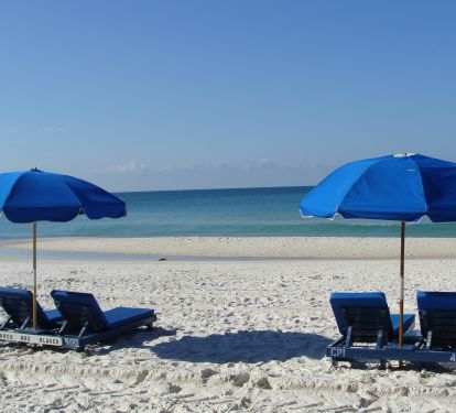 Beach chairs &amp; umbrella service we include 