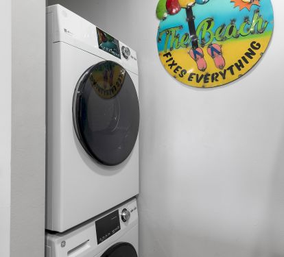 Stacked washer and dryer
