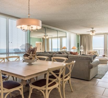 Great views of the Gulf of Mexico from the Living and Dining Rooms.