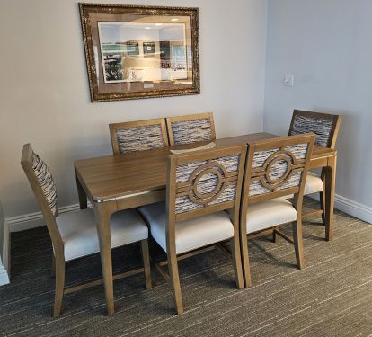 Dining table for the whole family in our 3bd / 3ba Condo