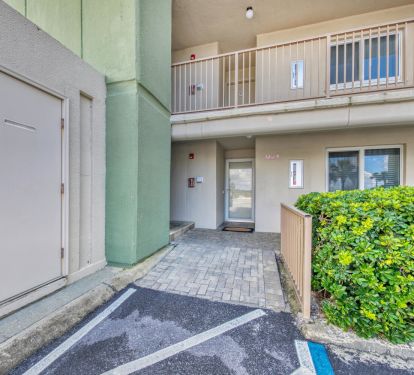 B3-108 entrance w/handicap parking and ramp to door