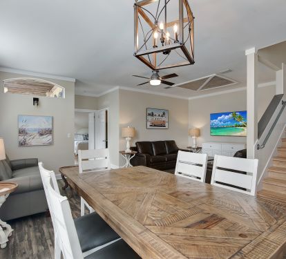 Open dining with Large Dining room table