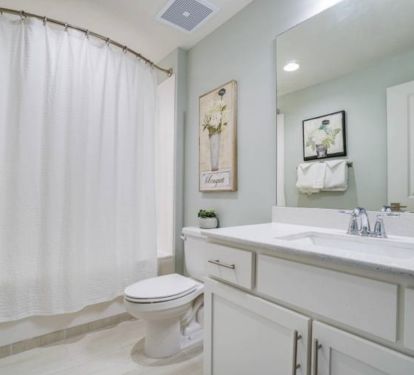 Shower and Bath combo in both bathrooms.