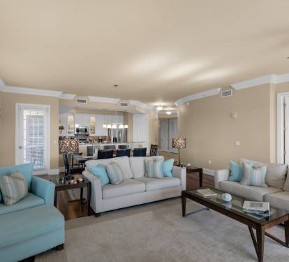 Living RM, 2 sofas &amp; 2 accent chairs, 4 stools at the bar also 2nd patio access