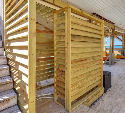 Outdoor Shower Under Home