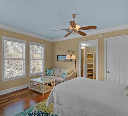 Second Master Bedroom w/queen bed, sitting area which accesses a second balcony.