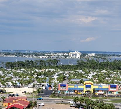 Amazing view from FRONT balcony of entire lagoon, Shell Island &amp; jetties!