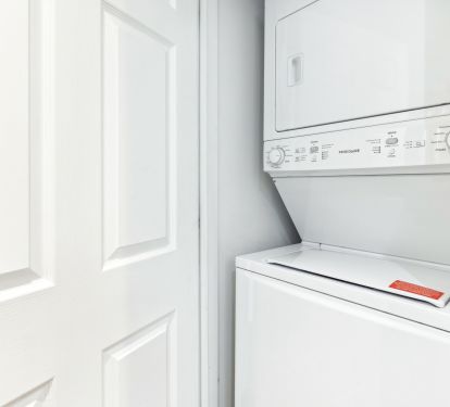 in-room laundry (kitchen closet)