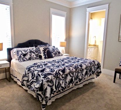 Main Floor King Bedroom Suite with a private full Bathroom