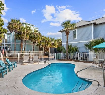 This beautiful home also has a private pool and grilling area.
