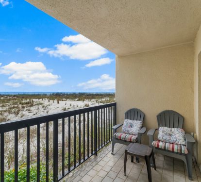 patio with view to Gulf of Mexico.