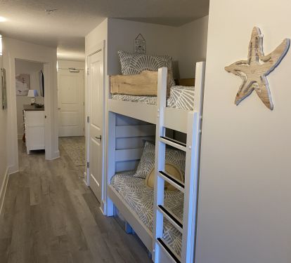 BEACH KIDS LOVE THE BUNKS IN THE HALL!