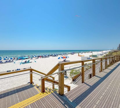 Indigo Has An ADA / Wheelchair Beach Crossover Ramp For Easy Beach Access 