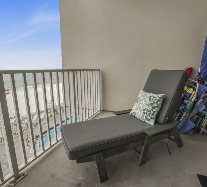 Another view of the balcony which overlooks the magnificent gulf