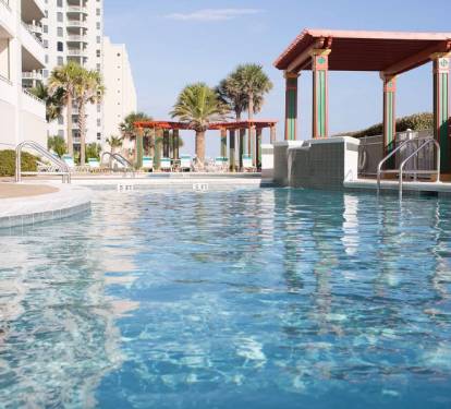 2 swimming pools , one heated. 