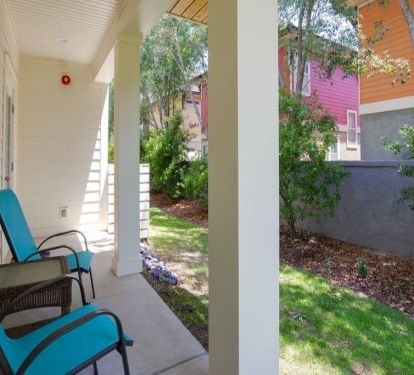 Back patio off first floor guest rooms