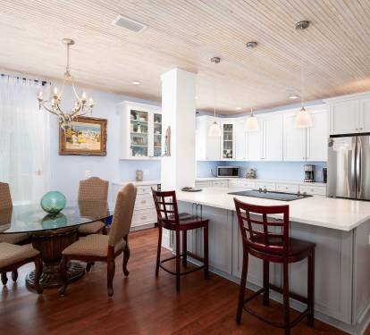 Enjoy meals together at the large dining table and additional counter seating.