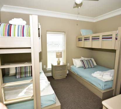 2ND FLOOR BUNKS - 2 TWINS/2 FULL - HAS IT'S OWN BATHROOM    