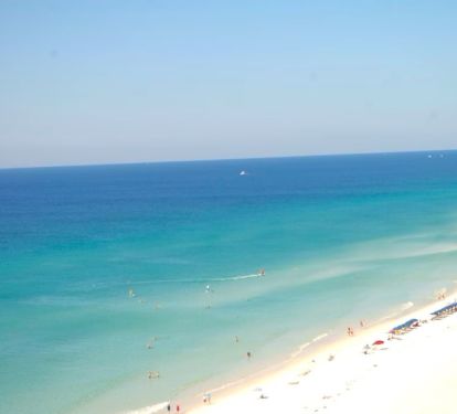 Our balcony view looking west.