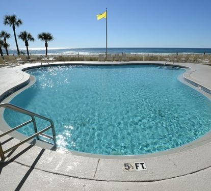 Seasonally heated pool.  There are 3 pools and 3 hot tubs at Long Beach Resort.