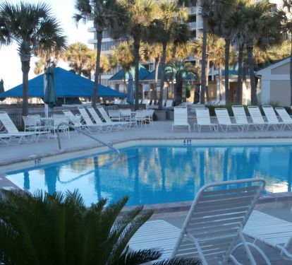Pool is heated in Winter