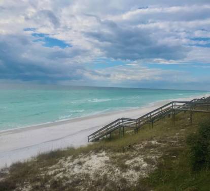 Beautiful Seagrove Beach, the best public beaches on 30A, .7 miles, no private