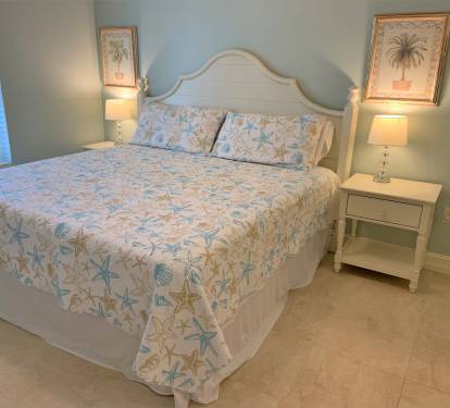 Bdrm 2 is a 2nd Master suite private bath, 14 in gel king mattress